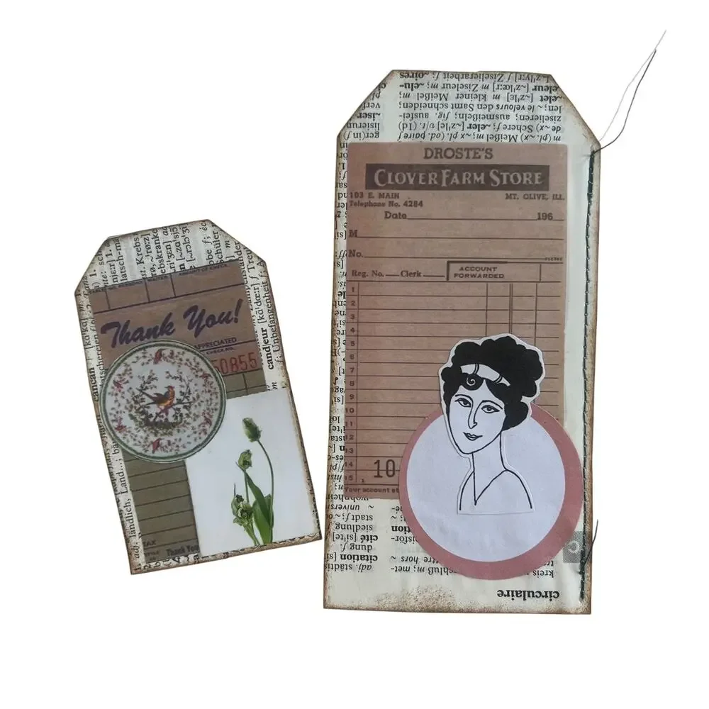 20 Pc Vintage Style Junk Journal Kit Ephemera Pack Matchbook Wax Seal Key Tag